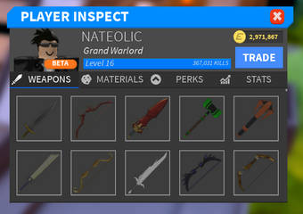 Trading And Inspecting Roblox Medieval Warfare Reforged Wiki Fandom - roblox material value