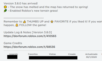 Roblox Update Log