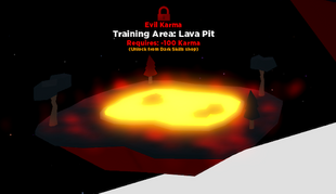 lava pit area ninja legends training roblox multipliers