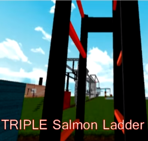 Salmon Ladder Roblox Ninja Wiki Fandom - roblox ninja warrior course