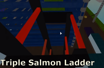 Salmon Ladder Roblox Ninja Wiki Fandom - how to clear roblox ninja warrior rising