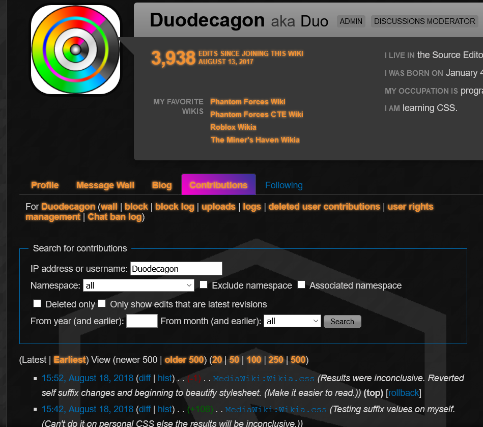 User Blog Duodeca S Mediawiki Change Log Phantom Forces Wiki - mod menu for roblox phantom forces october 18