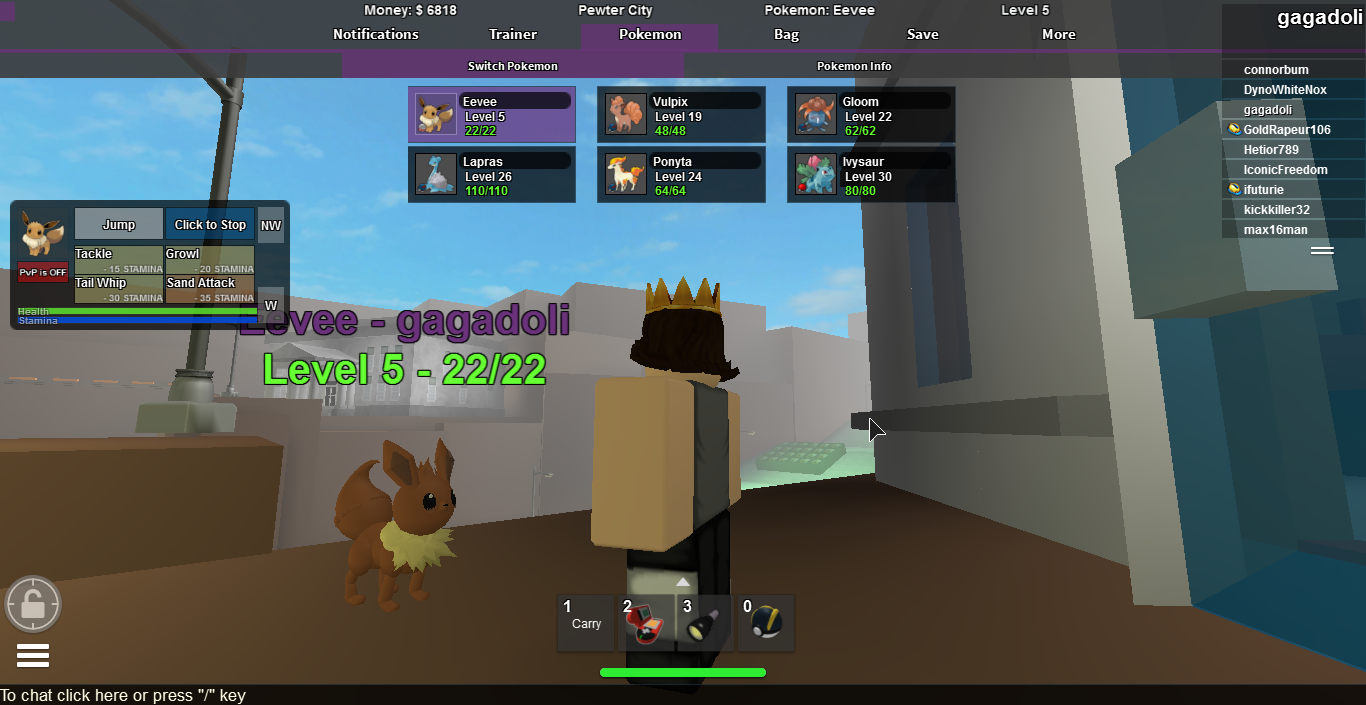 Eevee Wiki Roblox Pokemon Adventures Fandom Powered By Wikia - game roblox pokemon go