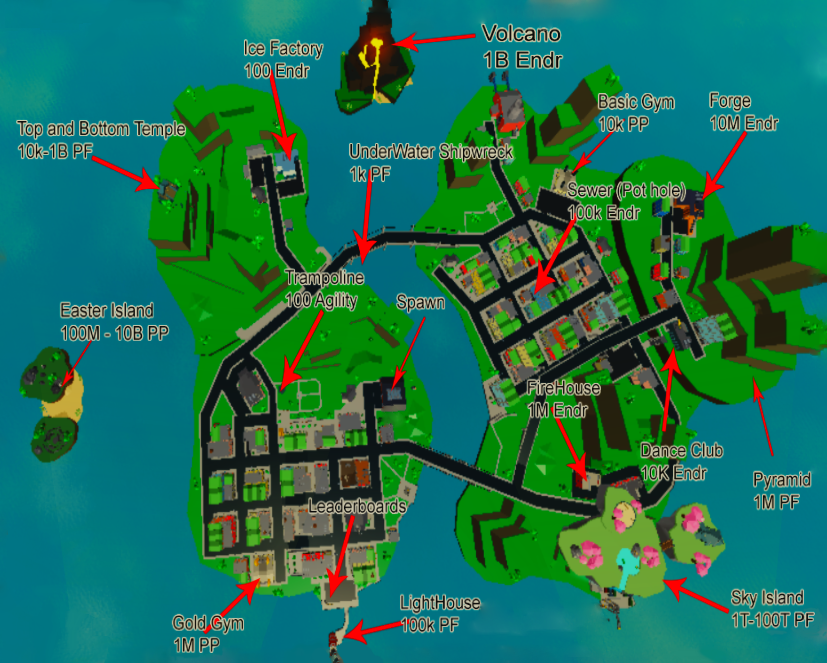 Roblox Super Power Training Simulator Map