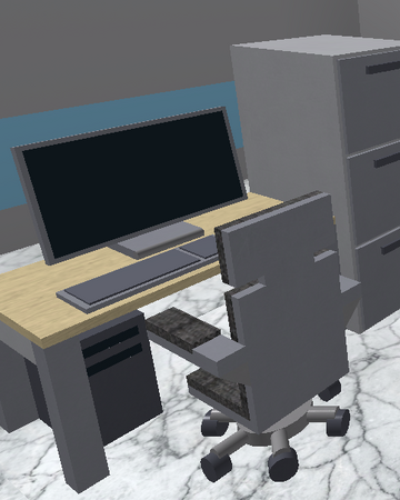 Office Desk Roblox Retail Tycoon Wikia Fandom - computer desk with working computer roblox