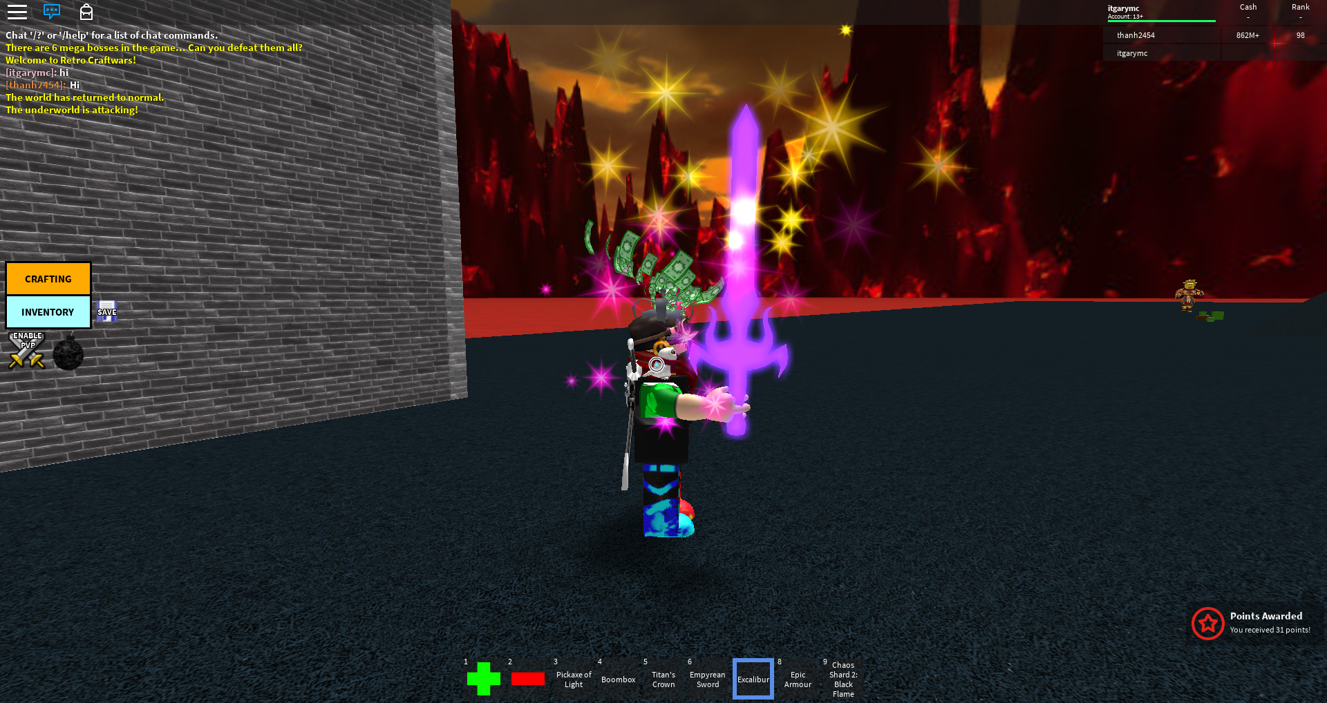 Excalibur Roblox Retro Craftwars Wiki Fandom Powered By - 