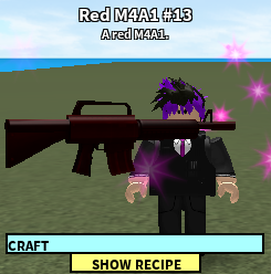 Red M4a1 13 Roblox Retro Craftwars Wiki Fandom