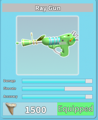 Ray Gun Roblox Shark Bite Wiki Fandom - roblox general gun code