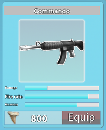 Commando Roblox Shark Bite Wiki Fandom - ray gun roblox shark bite wiki fandom