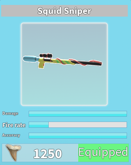 Squid Sniper Roblox Shark Bite Wiki Fandom - sharkbite codes roblox 2020