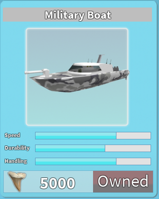 Military Boat Roblox Shark Bite Wiki FANDOM powered by 