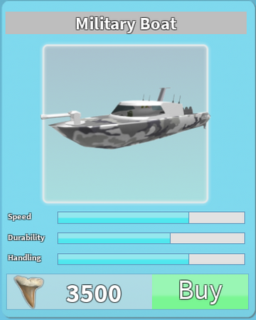 Military Boat Roblox Shark Bite Wiki Fandom - roblox sharkbite stealth boat