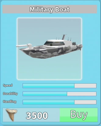 Military Boat | Roblox Shark Bite Wiki | Fandom