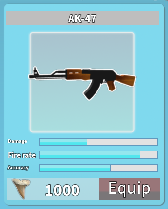 Ak 47 Roblox Shark Bite Wiki Fandom Powered By Wikia - 