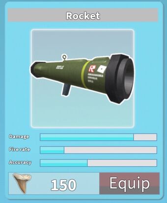 Rocket Launcher Roblox Shark Bite Wiki Fandom - rocket launcher roblox wikia fandom