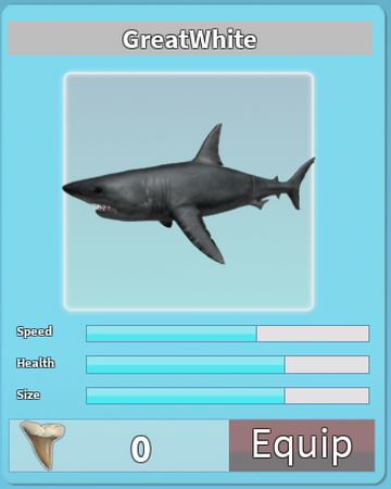 Great White Roblox Shark Bite Wiki Fandom - roblox shark 2