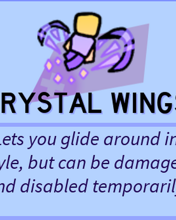 Crystal Wings Roblox Super Bomb Survival Wiki Fandom - don don don yur best wing set roblox
