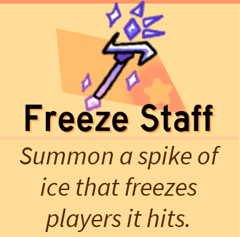 Freeze Staff Roblox Super Bomb Survival Wiki Fandom - roblox player freezing