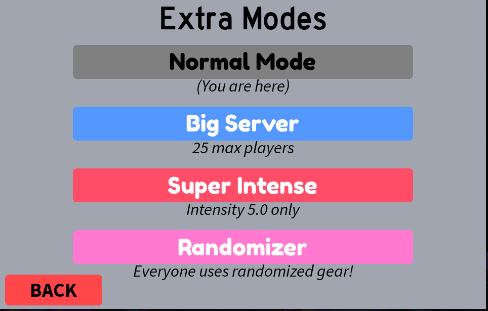 Extra Modes Roblox Super Bomb Survival Wiki Fandom - intensity roblox