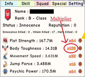 Body Toughness Roblox Super Power Training Simulator Wiki Fandom - how to get really fast jump force roblox super power