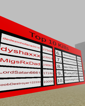 The Leaderboard Roblox Survive And Kill The Killers In Area 51 - roblox wiki leaderboard