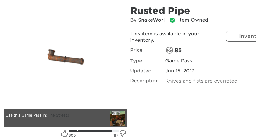 Pipe Game Pass Roblox The Streets Ideas Wiki Fandom - roblox gamepass ideas