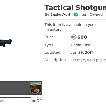 Tactical Shotgun Game Pass Roblox The Streets Ideas Wiki Fandom