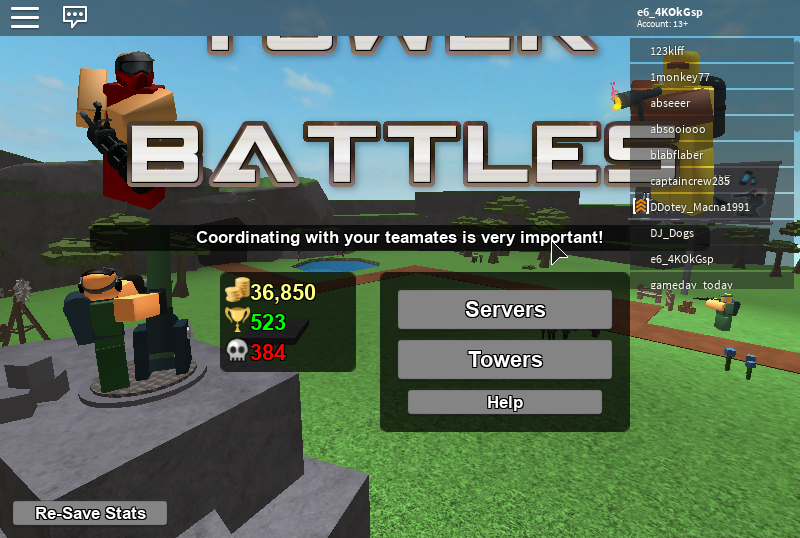 User Blog E64kokgsp What Tower Battles Looks Like In 800 X 600 Resolution Roblox Tower Battles Wiki Fandom - roblox tower battles codes