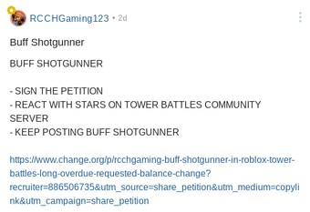 User Blog Kithenfrige Buff Shotgunner Roblox Tower Battles Wiki Fandom - roblox blog roblox blog medium