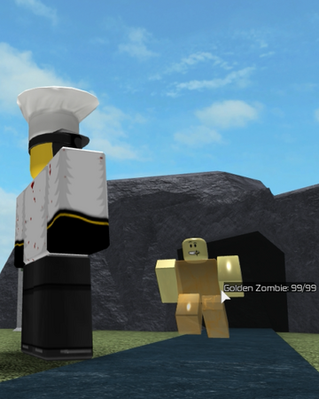 Golden Zombie Roblox Tower Battles Wiki Fandom - roblox mini base defense zombies vs base roblox tower battles