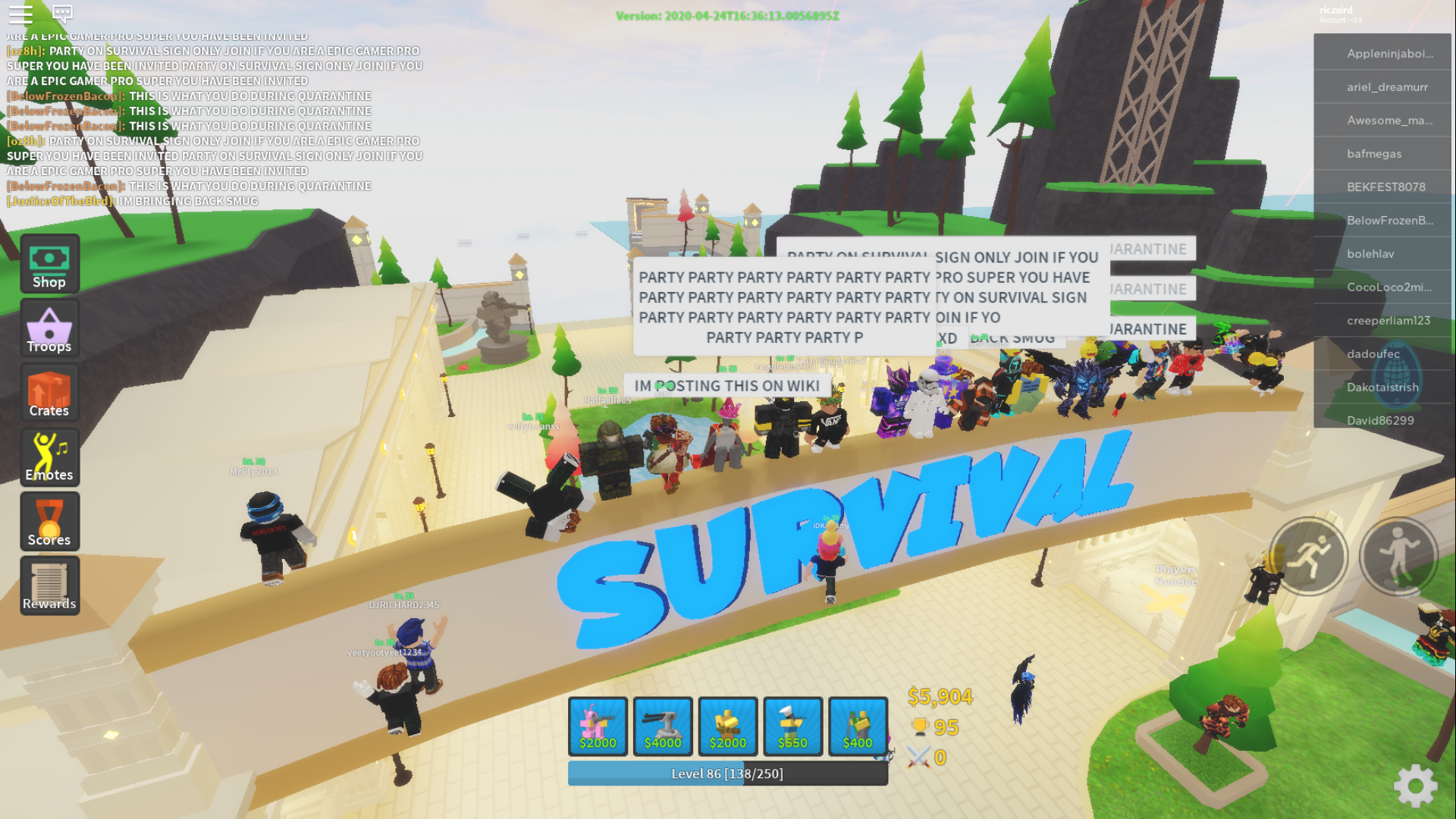 User blog:Riczaird/PARTY | Roblox Tower Defense Simulator ...