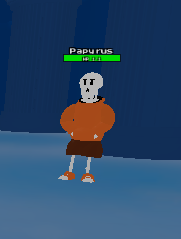 Underswap Papyrus Roblox Undertale Monster Mania Wiki Fandom - underswap sans roblox