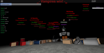 Round End Roblox Vampire Hunters Wikia Fandom - vampire hunters 2 roblox wikia fandom