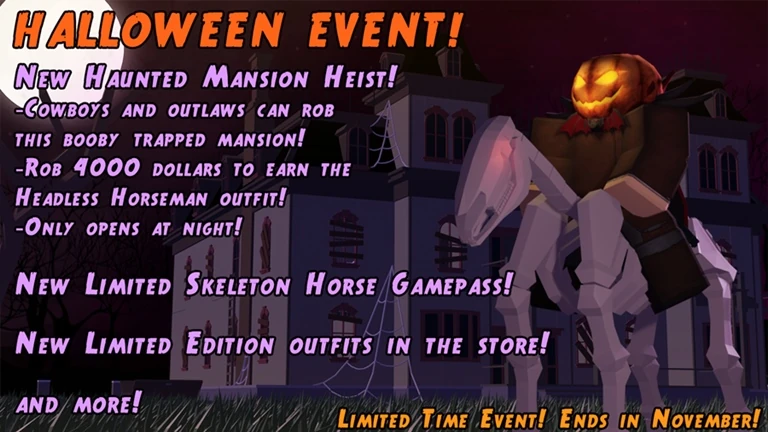 Halloween event 2020 Westbound roblox Wiki Fandom