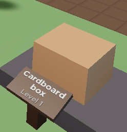 Cardboard Box Roblox Yar Wiki Fandom - cardboard box with wooden planks roblox