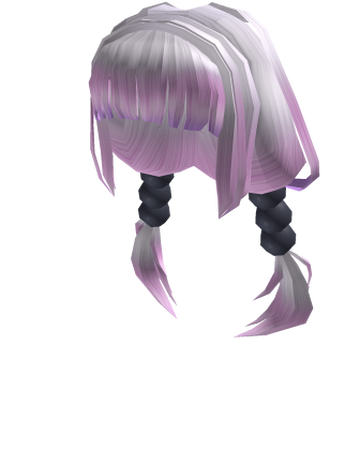 Dragon Pigtails In White To Purple Roblox Wikia Fandom - purple roblox pink hair
