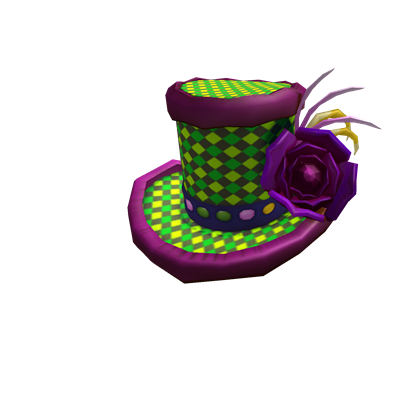 Mardi Gras Flower Tophat Roblox Wikia Fandom - flower top hat roblox