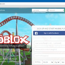 Roblox Sign Up And Login Page