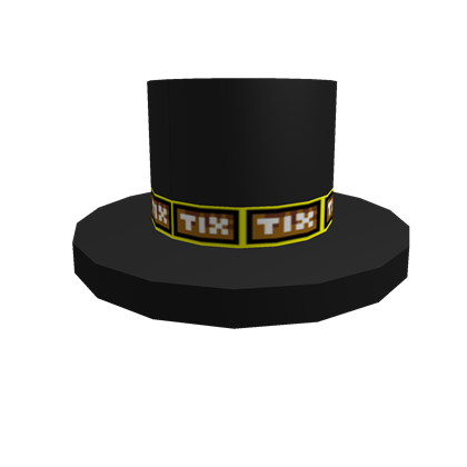 Ticket Banded Top Hat Roblox Wikia Fandom - roblox tix hats