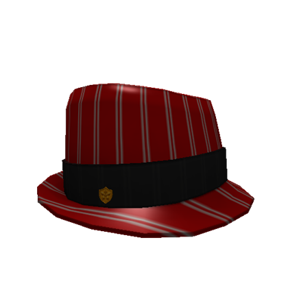 Striped Red Fedora Roblox Wikia Fandom - red banded top hat roblox wikia fandom