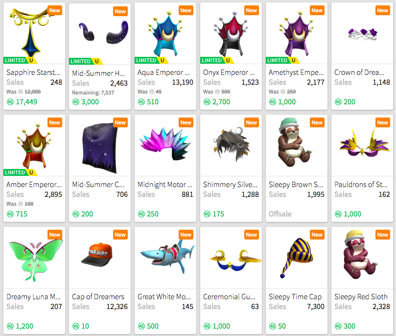 Roblox Midnight Sale