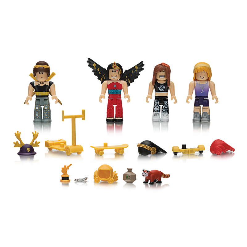 Random 5x Roblox Mystery Champions Legends Of Roblox Figure Toys No Code Weapon Tv Movie Video Game Action Figures - legends of roblox toy
