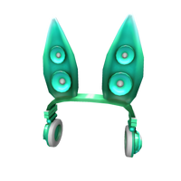 Teal Techno Rabbit Headphones Roblox Wikia Fandom