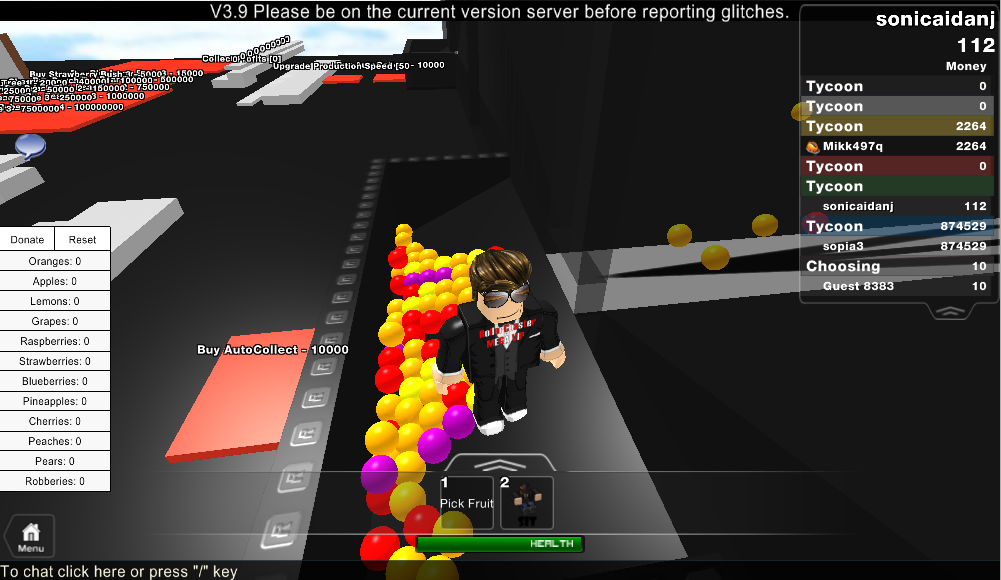 Roblox Fruit Juice Tycoon