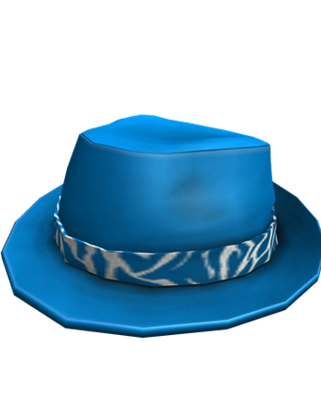 Blue White Banded Top Hat Roblox