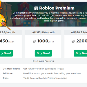 Roblox Premium 450 Cost
