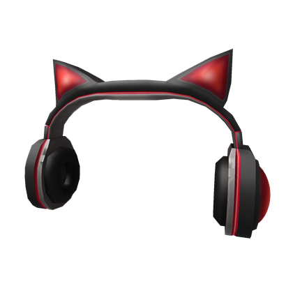 Crimson Cat Ears Headphones Roblox Wikia Fandom Powered - red cat roblox