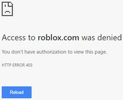 Error Roblox Wikia Fandom Powered By Wikia - roblox failed to create key access denied