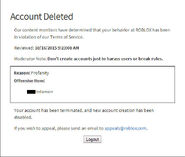 Ban Roblox Wikia Fandom Powered By Wikia - roblox ban account
