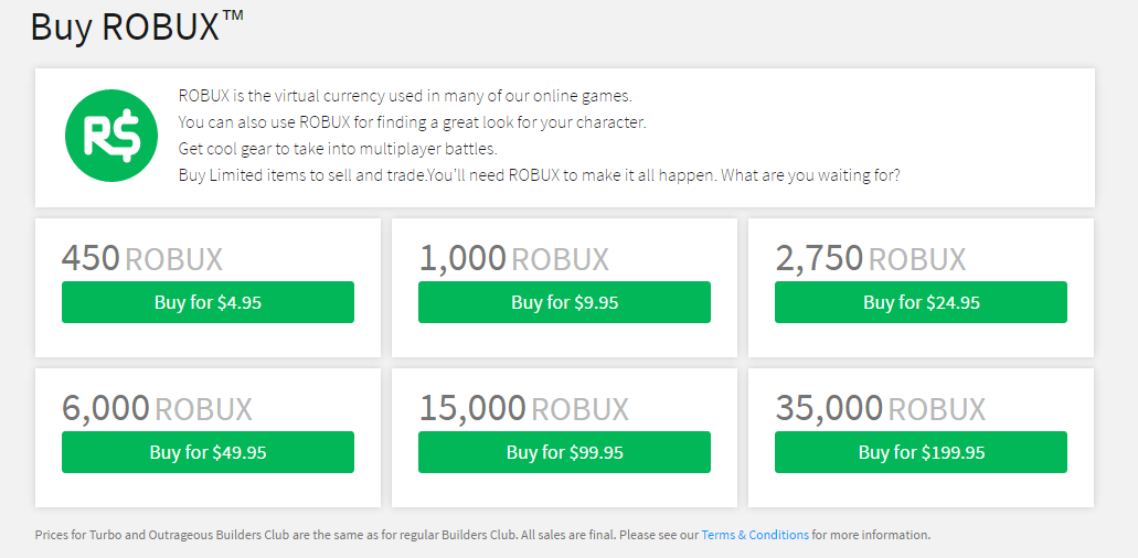 Robux Prices Uk - how much does robux cost uk